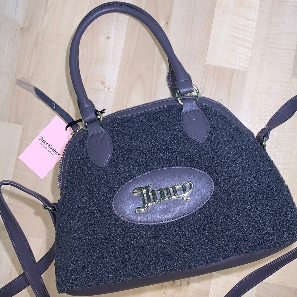 JUICY COUTURE Crazy Fur You Sherpa Dome Satchel